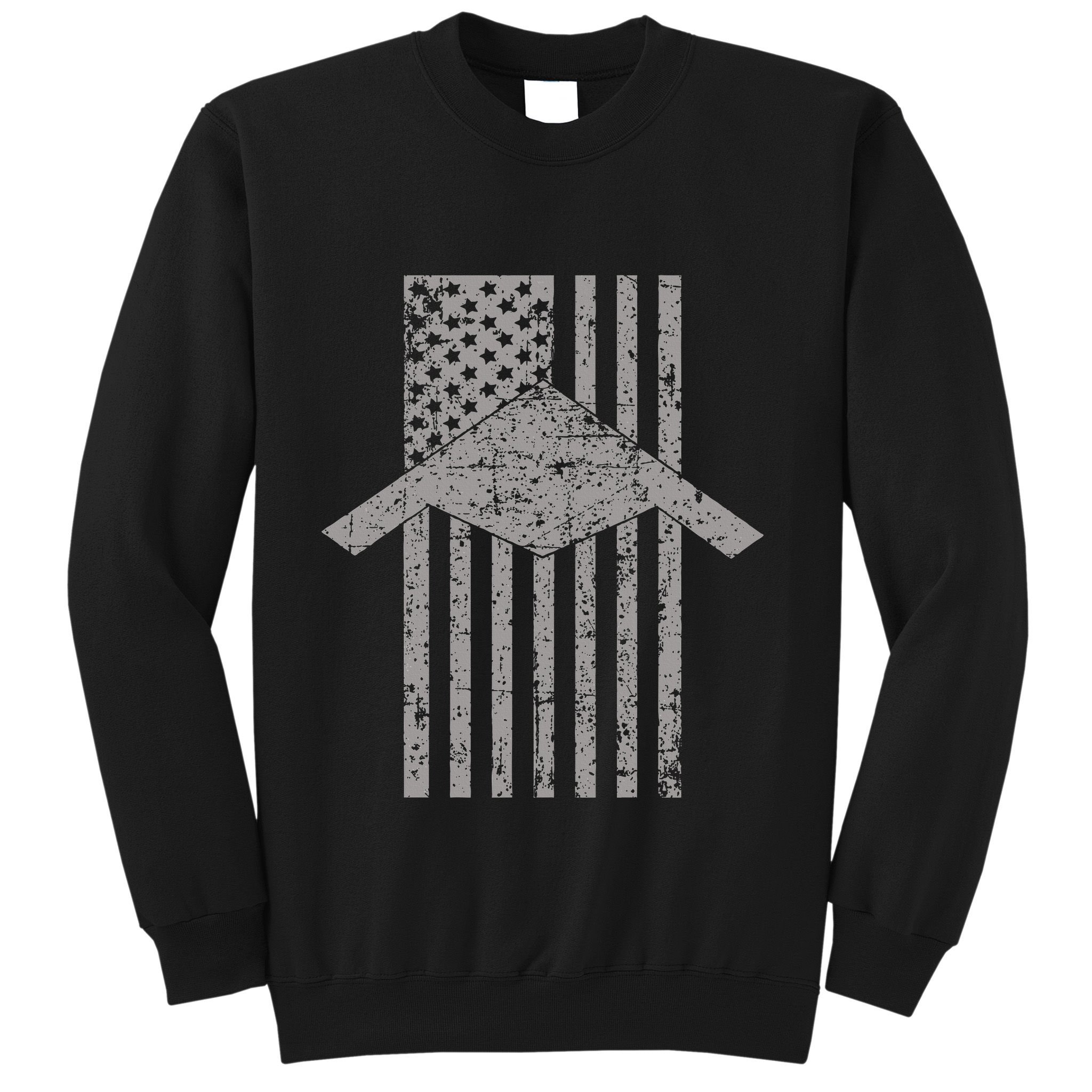 B21 Raider Stealth Bomber Patriotic Vintage Flag Aviation Sweatshirt