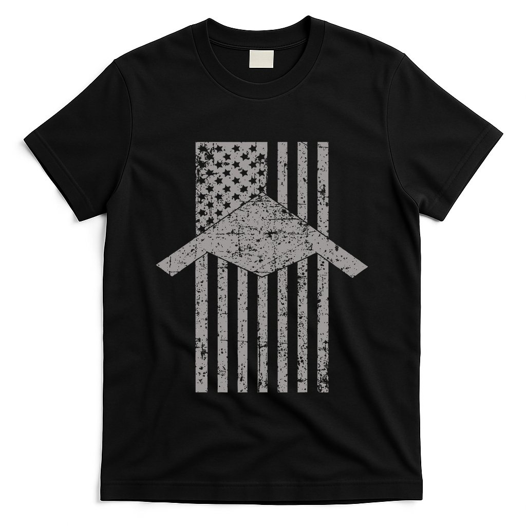 B21 Raider Stealth Bomber Patriotic Vintage Flag Aviation T-Shirt