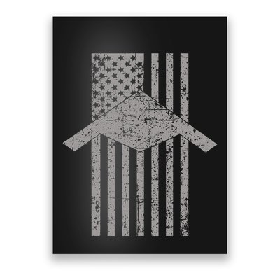 B21 Raider Stealth Bomber Patriotic Vintage Flag Aviation Poster