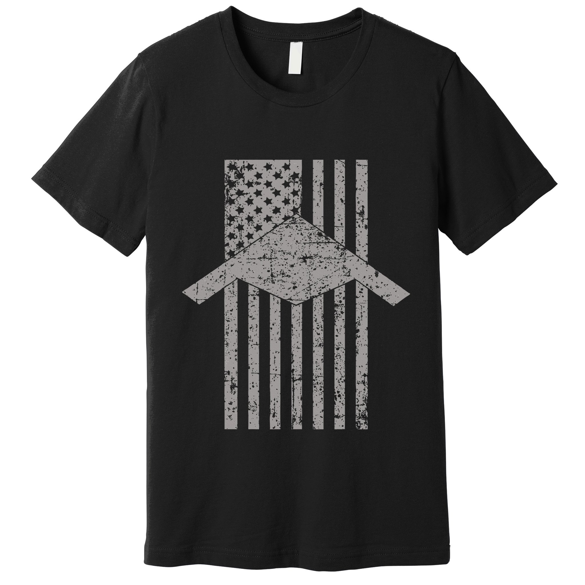 B21 Raider Stealth Bomber Patriotic Vintage Flag Aviation Premium T-Shirt