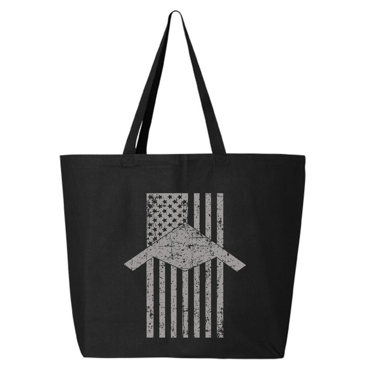 B21 Raider Stealth Bomber Patriotic Vintage Flag Aviation 25L Jumbo Tote