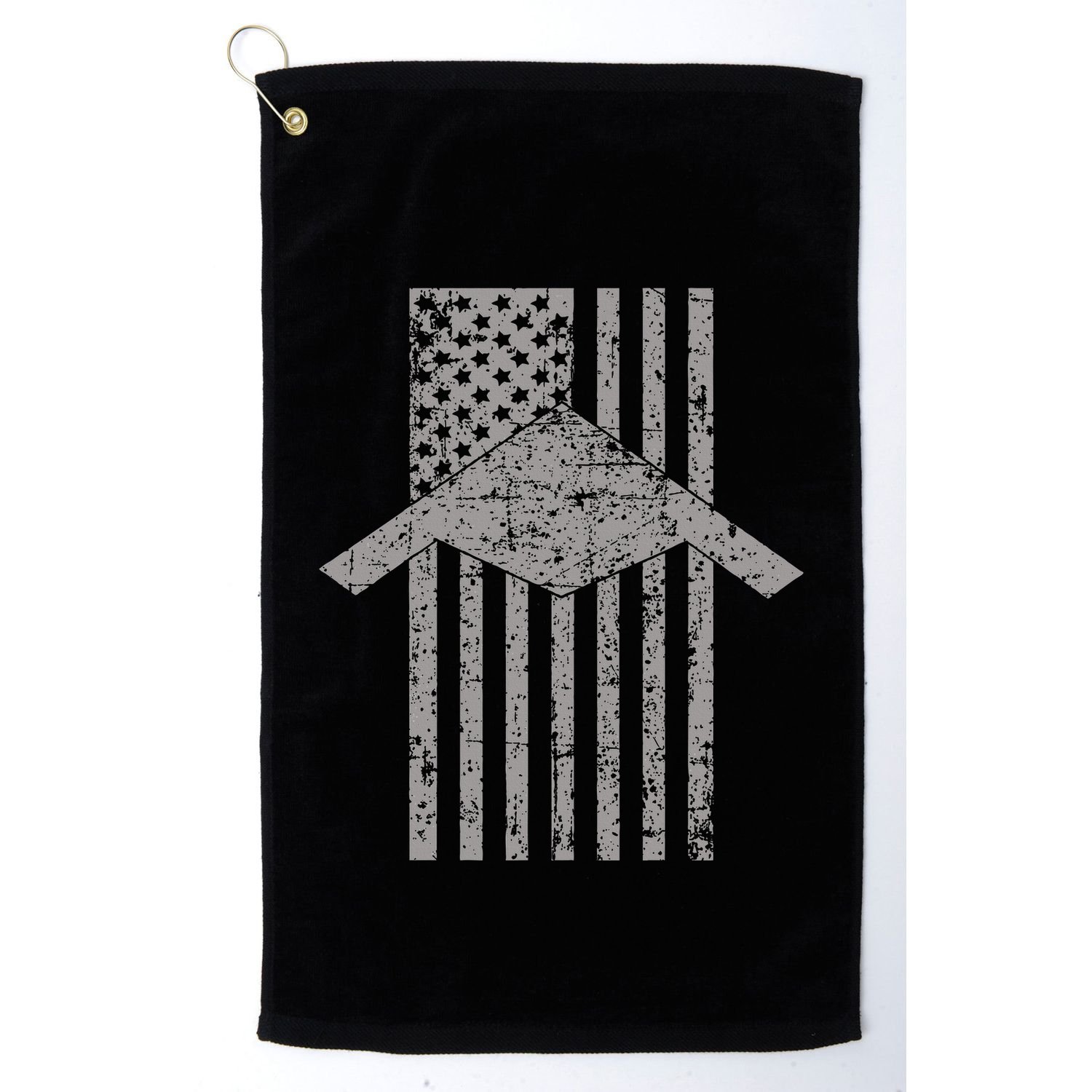 B21 Raider Stealth Bomber Patriotic Vintage Flag Aviation Golf Towel