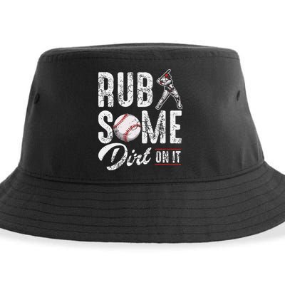 Baseball Rub Some Dirt On It Funny Humor Sayings Quotes Sustainable Bucket Hat
