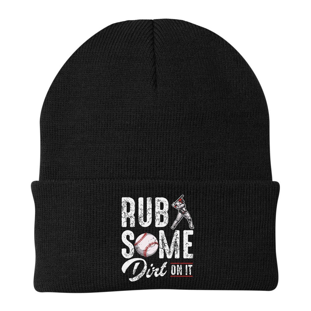 Baseball Rub Some Dirt On It Funny Humor Sayings Quotes Beanie