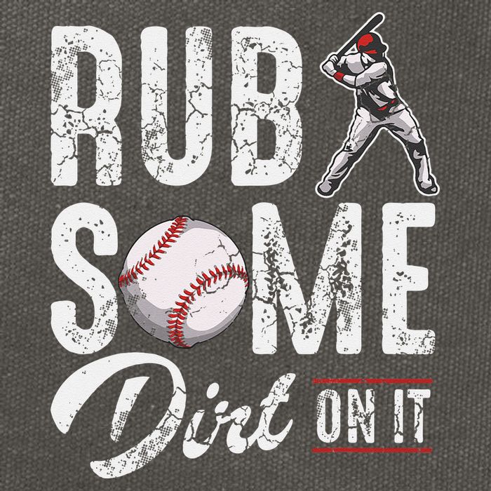 Baseball Rub Some Dirt On It Funny Humor Sayings Quotes Cotton Canvas Backpack