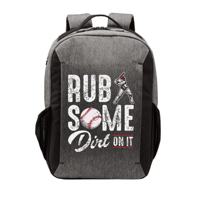 Baseball Rub Some Dirt On It Funny Humor Sayings Quotes Vector Backpack