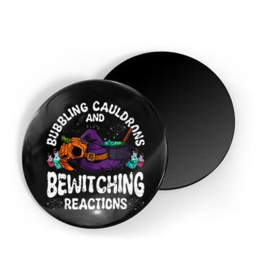 Bewitching Reactions Spooky Halloween Chemistry Teacher Magnet