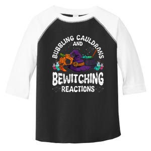 Bewitching Reactions Spooky Halloween Chemistry Teacher Toddler Fine Jersey T-Shirt