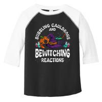 Bewitching Reactions Spooky Halloween Chemistry Teacher Toddler Fine Jersey T-Shirt