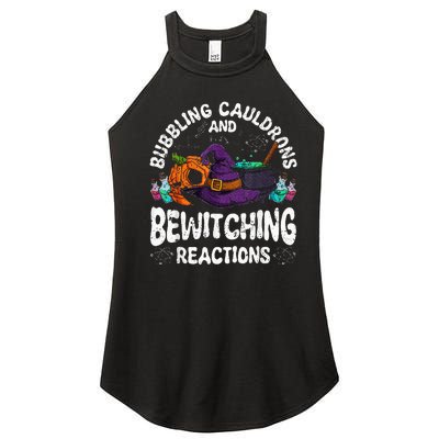 Bewitching Reactions Spooky Halloween Chemistry Teacher Women’s Perfect Tri Rocker Tank