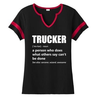 Big Rig Semigreat Gifttrailer Truck Driver Funny Trucker Meaning Cool Gift Ladies Halftime Notch Neck Tee