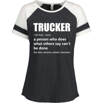 Big Rig Semigreat Gifttrailer Truck Driver Funny Trucker Meaning Cool Gift Enza Ladies Jersey Colorblock Tee