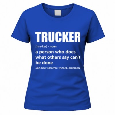 Big Rig Semigreat Gifttrailer Truck Driver Funny Trucker Meaning Cool Gift Women's T-Shirt