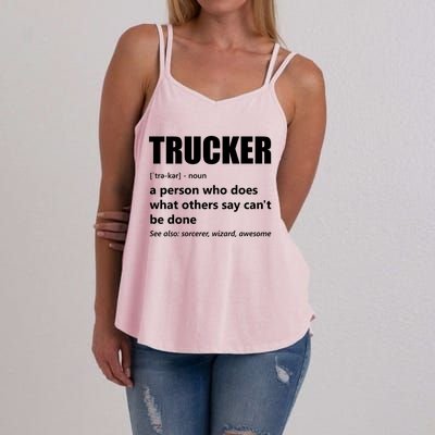 Big Rig Semigreat Gifttrailer Truck Driver Funny Trucker Meaning Cool Gift Women's Strappy Tank