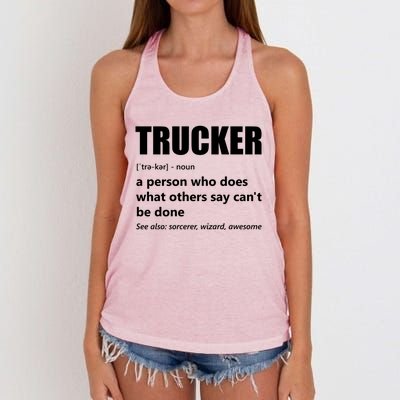 Big Rig Semigreat Gifttrailer Truck Driver Funny Trucker Meaning Cool Gift Women's Knotted Racerback Tank