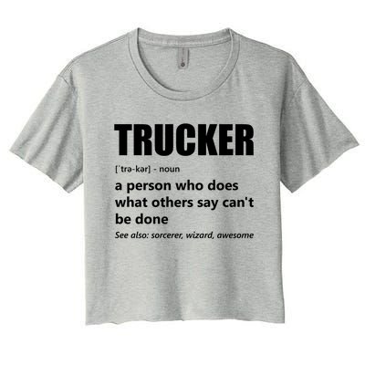 Big Rig Semigreat Gifttrailer Truck Driver Funny Trucker Meaning Cool Gift Women's Crop Top Tee