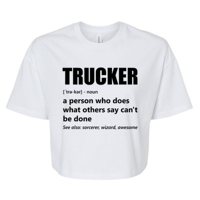 Big Rig Semigreat Gifttrailer Truck Driver Funny Trucker Meaning Cool Gift Bella+Canvas Jersey Crop Tee