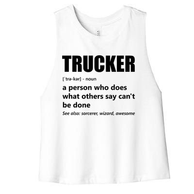 Big Rig Semigreat Gifttrailer Truck Driver Funny Trucker Meaning Cool Gift Women's Racerback Cropped Tank