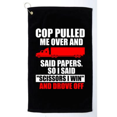 Big Rig Semigifttrailer Trucker Funny Hauler Truck Driver Gift Platinum Collection Golf Towel