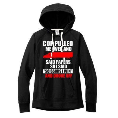 Big Rig Semimeaningful Gifttrailer Trucker Funny Hauler Truck Driver Meaningful Women's Fleece Hoodie