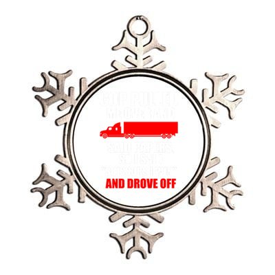 Big Rig Semimeaningful Gifttrailer Trucker Funny Hauler Truck Driver Meaningful Metallic Star Ornament