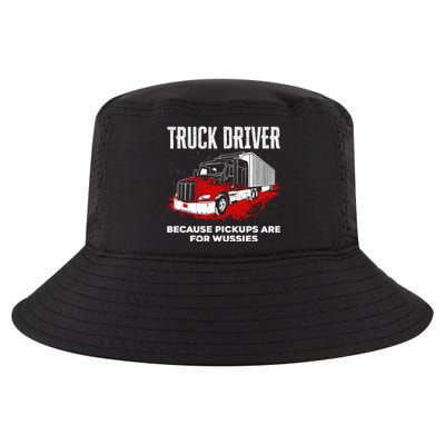 Big Rig Semigifttrailer Trucker Funny Truck Driver Because Gift Cool Comfort Performance Bucket Hat