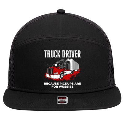 Big Rig Semigifttrailer Trucker Funny Truck Driver Because Gift 7 Panel Mesh Trucker Snapback Hat