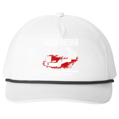 Big Rig Semigifttrailer Trucker Funny Truck Driver Because Gift Snapback Five-Panel Rope Hat