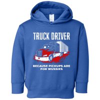 Big Rig Semigifttrailer Trucker Funny Truck Driver Because Gift Toddler Hoodie