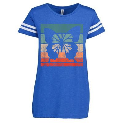 Butterfly Retro Style Vintage Enza Ladies Jersey Football T-Shirt