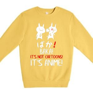 Baka Rabbit Slap Japanese Manga Is Anime Not Cartoons Premium Crewneck Sweatshirt