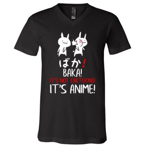 Baka Rabbit Slap Japanese Manga Is Anime Not Cartoons V-Neck T-Shirt