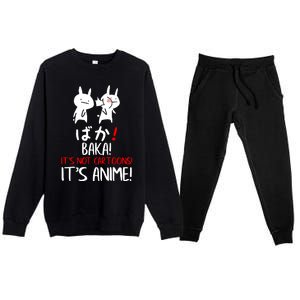 Baka Rabbit Slap Japanese Manga Is Anime Not Cartoons Premium Crewneck Sweatsuit Set