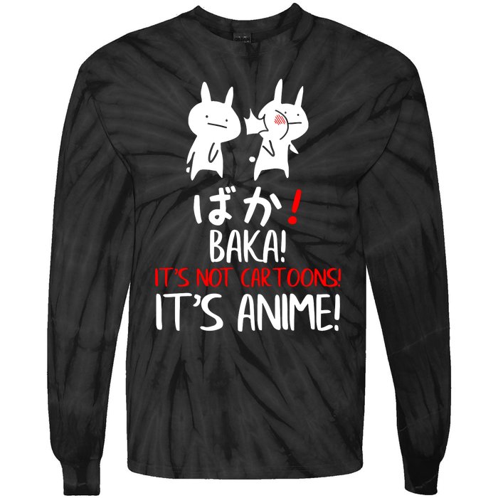 Baka Rabbit Slap Japanese Manga Is Anime Not Cartoons Tie-Dye Long Sleeve Shirt