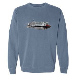 Beautiful Riverboat Scene River Cruise Gift Garment-Dyed Sweatshirt