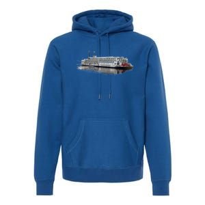 Beautiful Riverboat Scene River Cruise Gift Premium Hoodie