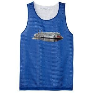 Beautiful Riverboat Scene River Cruise Gift Mesh Reversible Basketball Jersey Tank