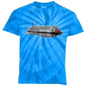 Beautiful Riverboat Scene River Cruise Gift Kids Tie-Dye T-Shirt