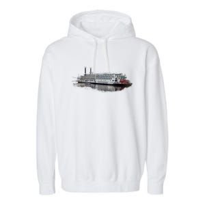 Beautiful Riverboat Scene River Cruise Gift Garment-Dyed Fleece Hoodie