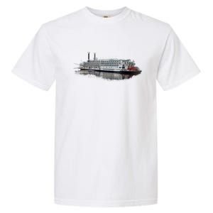 Beautiful Riverboat Scene River Cruise Gift Garment-Dyed Heavyweight T-Shirt