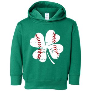 Baseball Retro St PatrickS Day Shamrock Baseball Lover Great Gift Toddler Hoodie