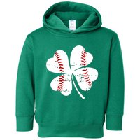 Baseball Retro St PatrickS Day Shamrock Baseball Lover Great Gift Toddler Hoodie