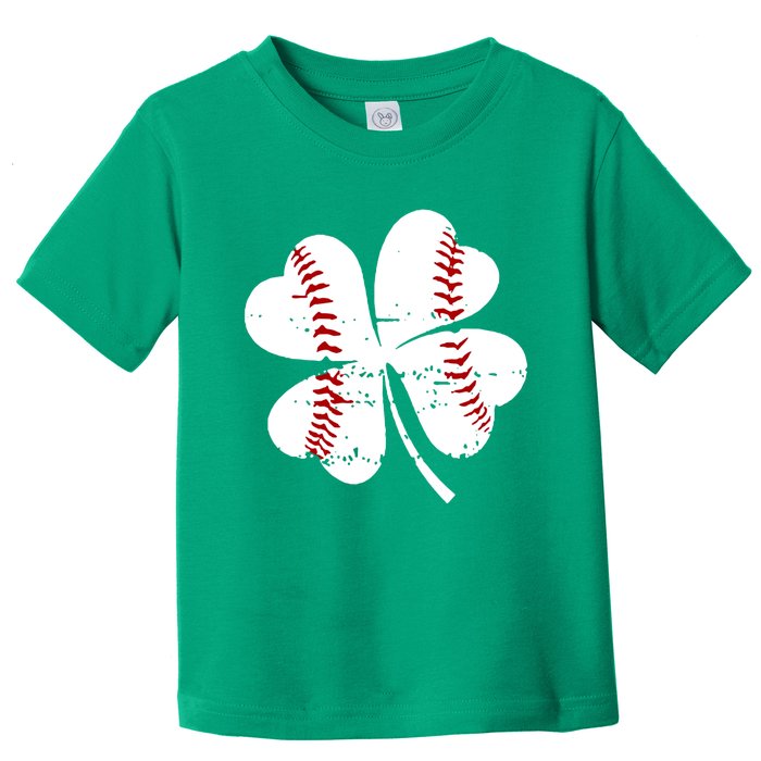 Baseball Retro St PatrickS Day Shamrock Baseball Lover Great Gift Toddler T-Shirt