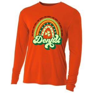 Boho Rainbow Shamrock One Lucky Dentist St Patricks Day Meaningful Gift Cooling Performance Long Sleeve Crew