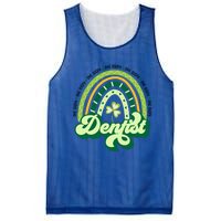 Boho Rainbow Shamrock One Lucky Dentist St Patricks Day Meaningful Gift Mesh Reversible Basketball Jersey Tank