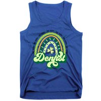 Boho Rainbow Shamrock One Lucky Dentist St Patricks Day Meaningful Gift Tank Top