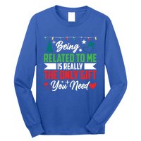 Being Related To Me Funny Christmas Family Gift Long Sleeve Shirt