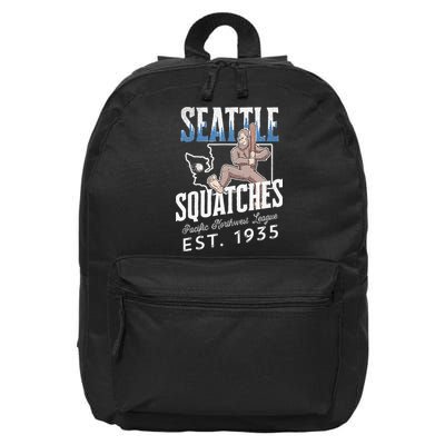 Bigfoot Research Team Retro baseball Sasquatch 16 in Basic Backpack