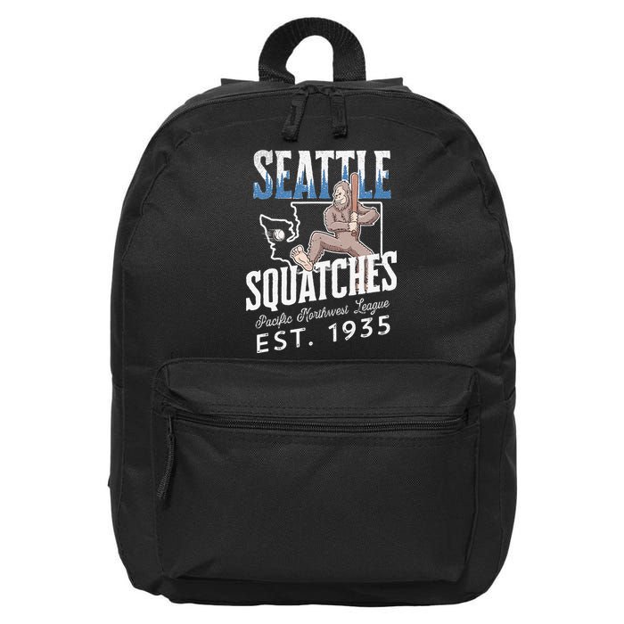 Bigfoot Research Team Retro baseball Sasquatch 16 in Basic Backpack