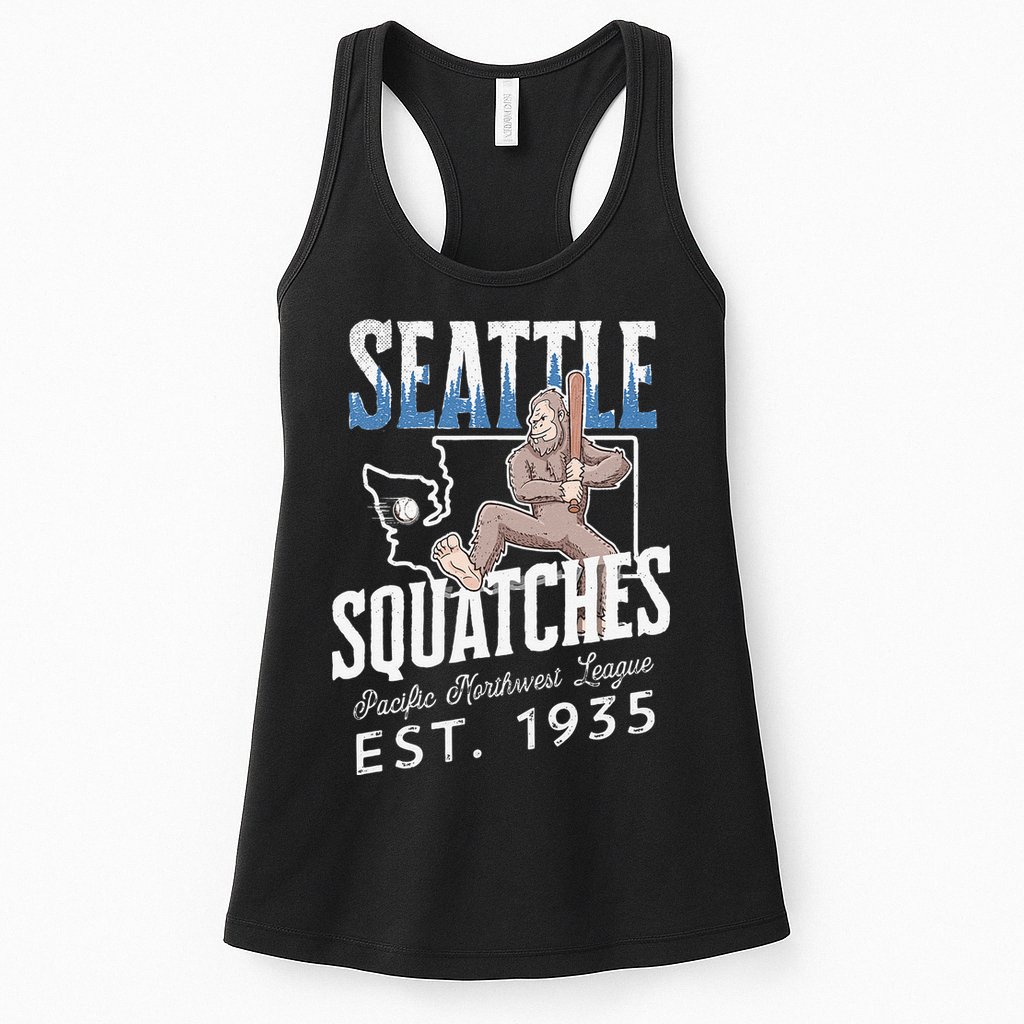 Bigfoot Research Team Retro baseball Sasquatch Womens Tank Top